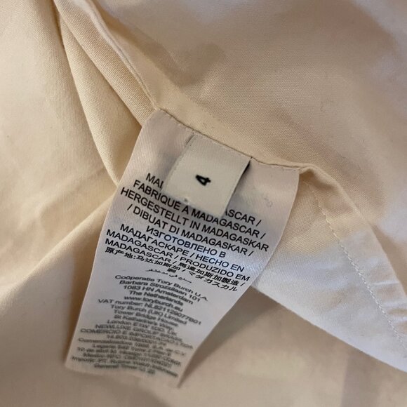 Tory Burch Contrast-stitch poplin tunic, Size 4 - Picture 7 of 7